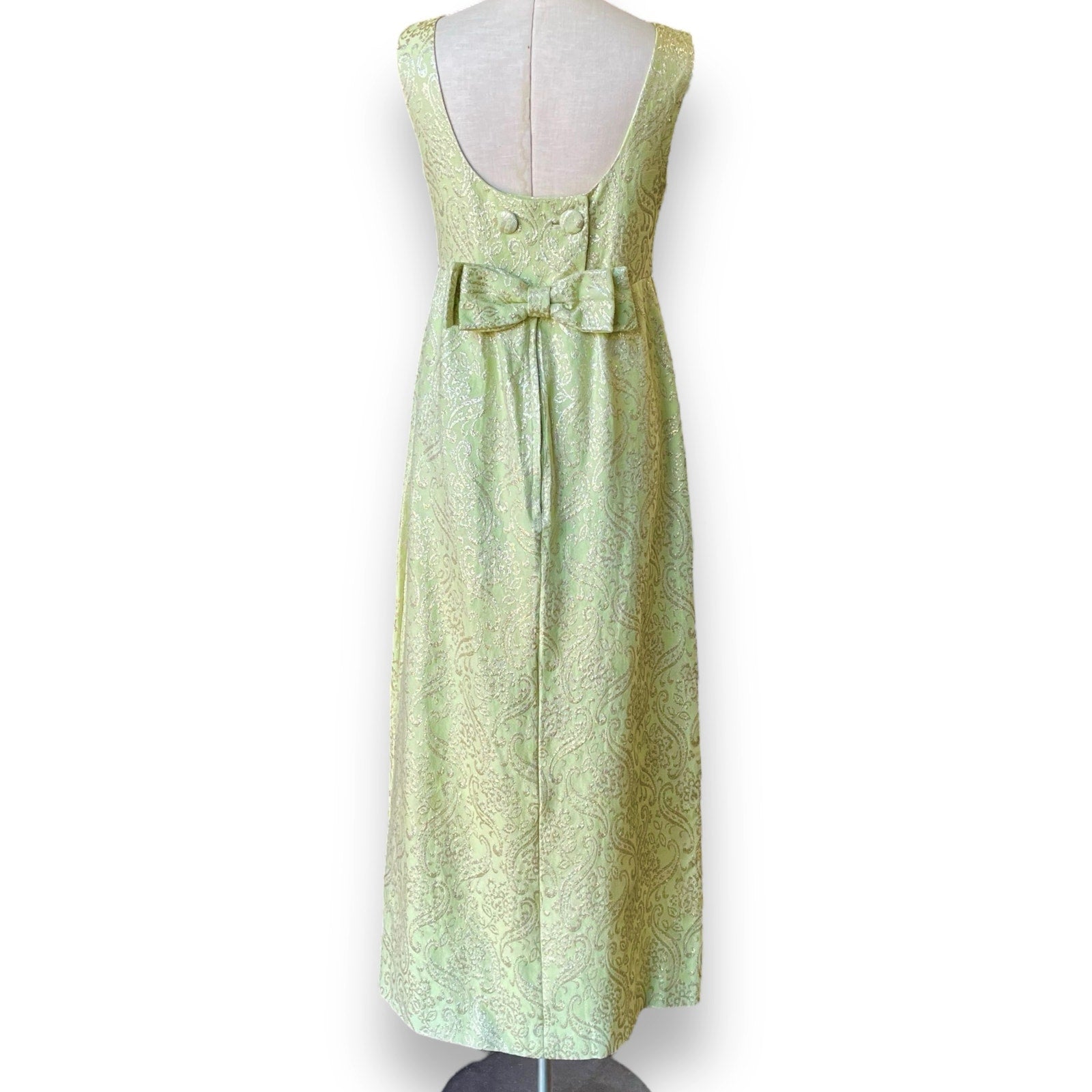Vintage 1960s green and gold brocade empire waist formal cocktail dres Cute Little Ruin Vintage Vintage 1960s green and gold brocade empire waist formal cocktail dres Cute Little Ruin Vintage
