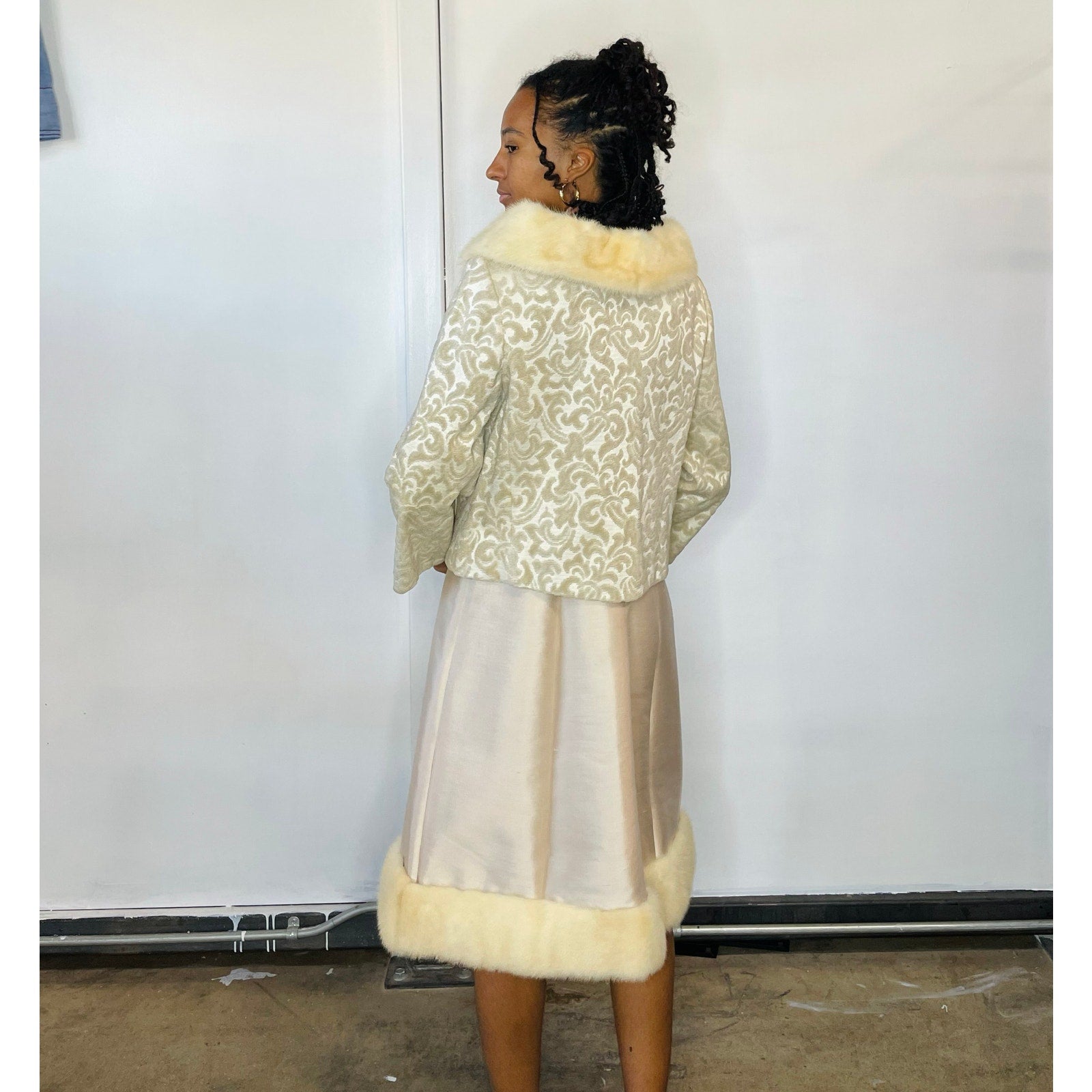 dupioni silk dress with jacket Sage Green Dupion Silk Jacket Vacation Dress by CLOS at Pernia's Pop Up Shop 2026