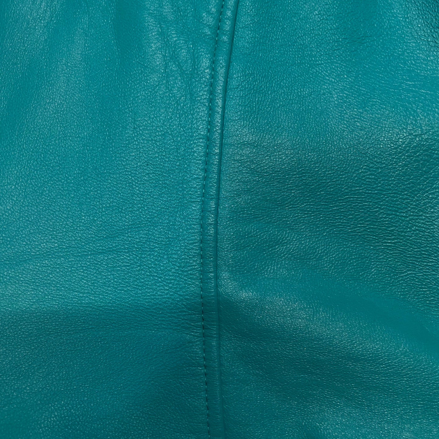 Vintage 90s LA Roxx x Neiman Marcus zip front teal leather vest / size small medium