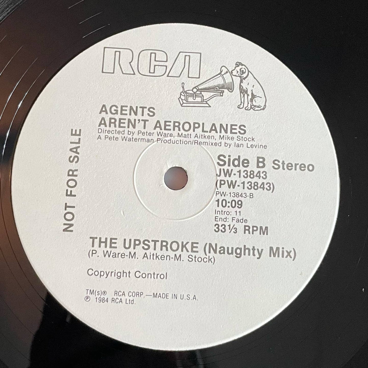 Agents Aren’t Aeroplanes The Upstroke vintage vinyl record / 80s promo single