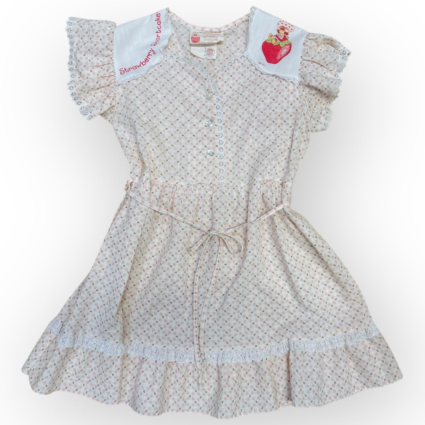 open lace back dress Vintage 70s gingham prairie maxi dress  Wink Vintage