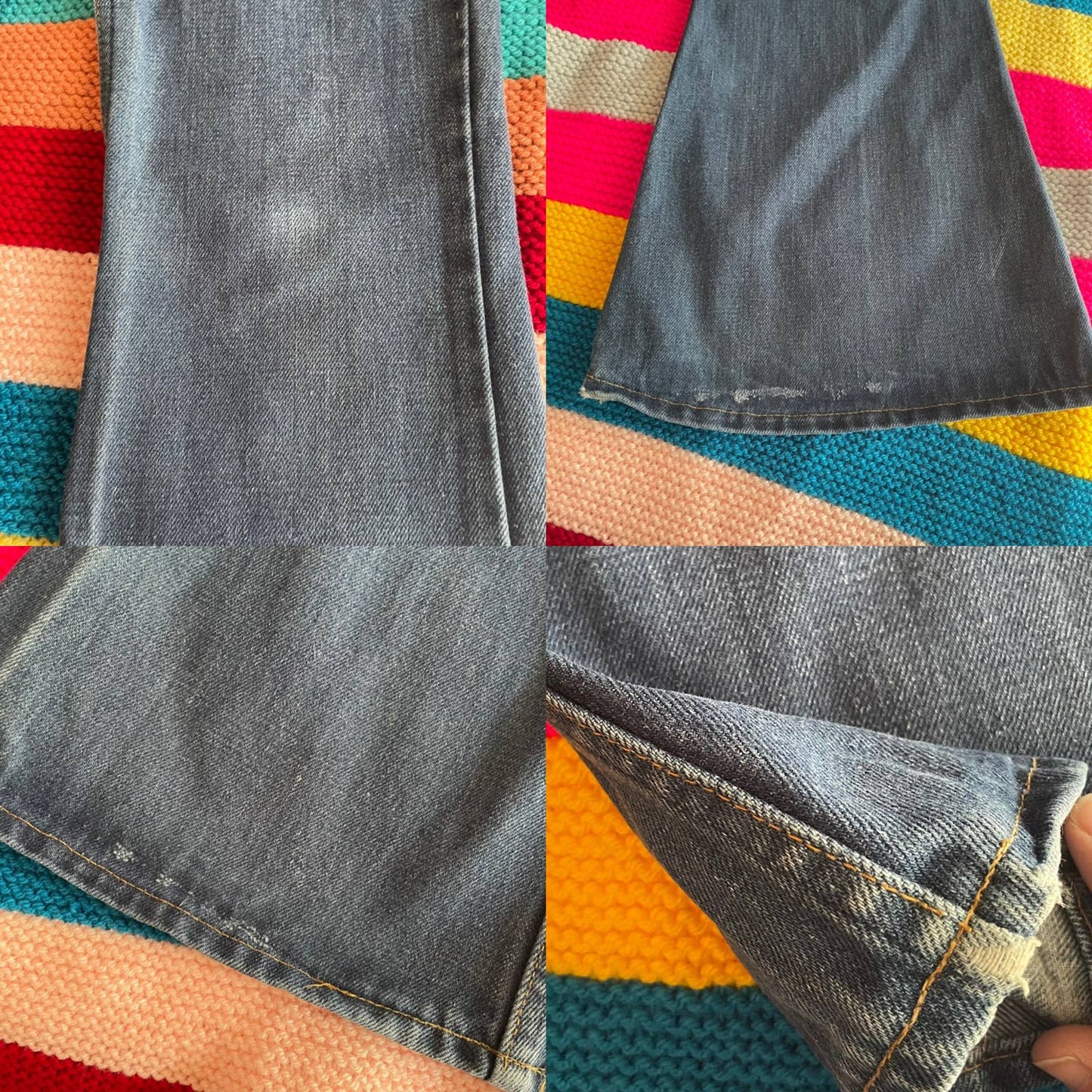 70s Levi's orange tab bell bottom flare jeans 29 x 31