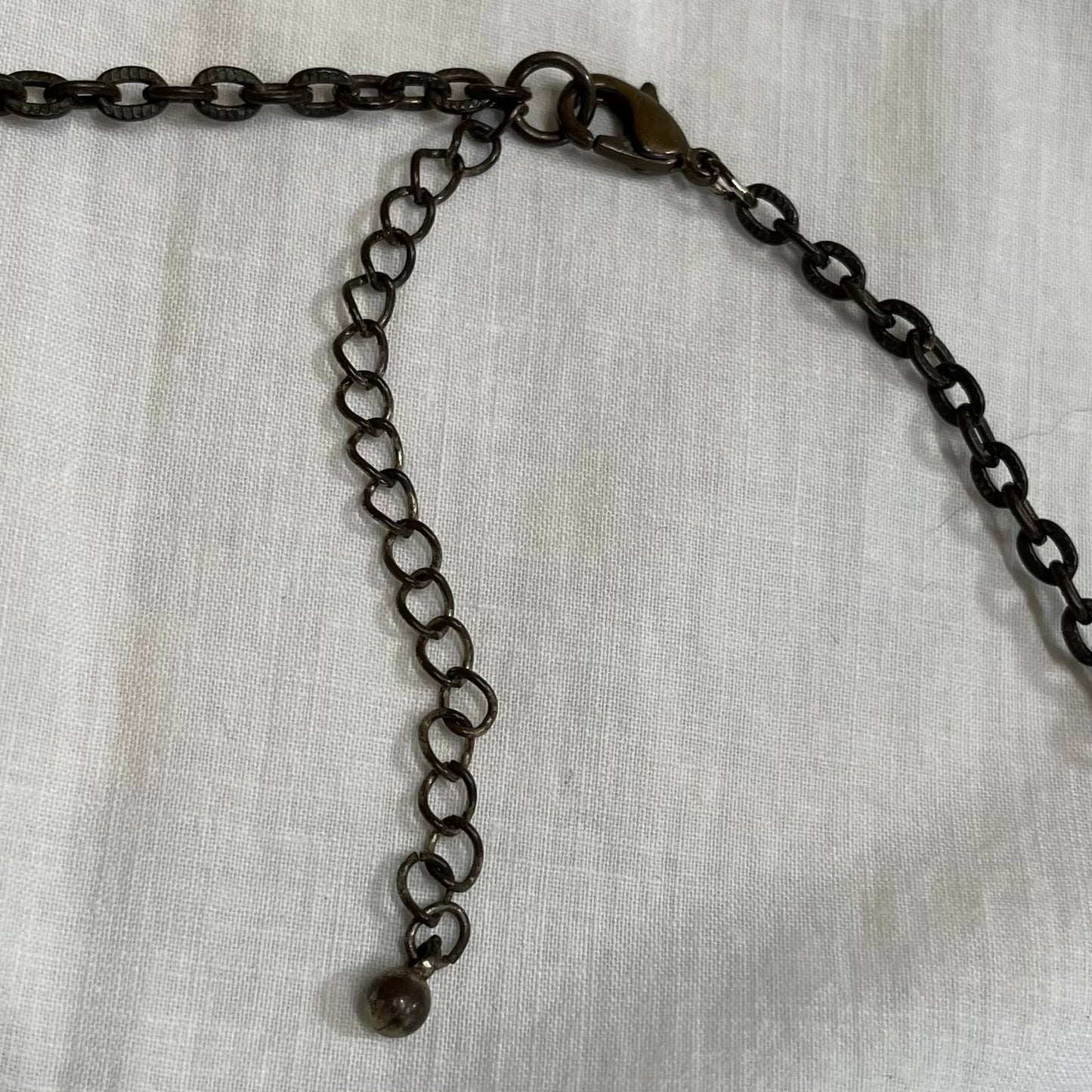 Vintage 90s station chain resin bead adjustable length necklace