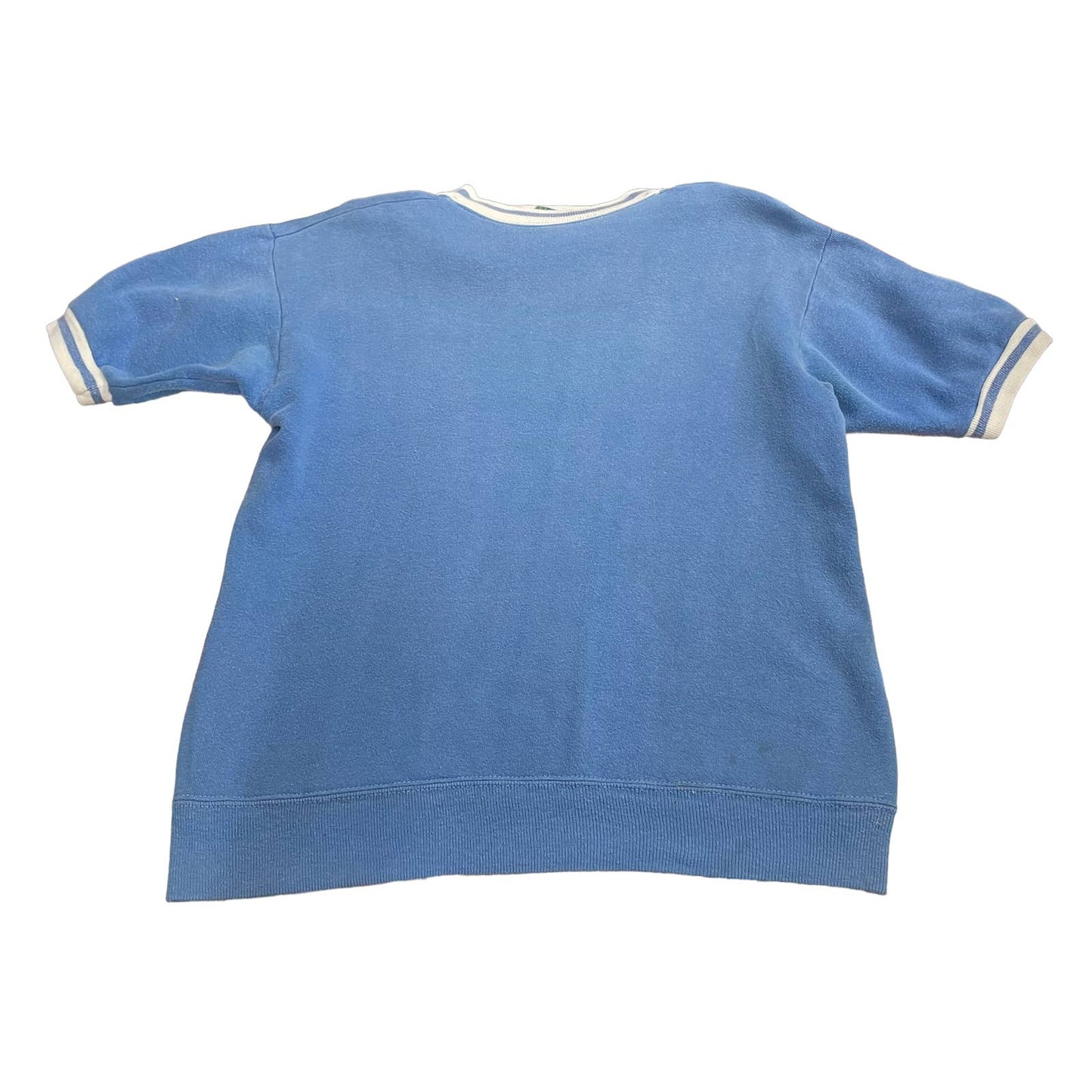 60s 70s Atwell Texas Dallas school v-neck short sleeve sweatshirt / small medium