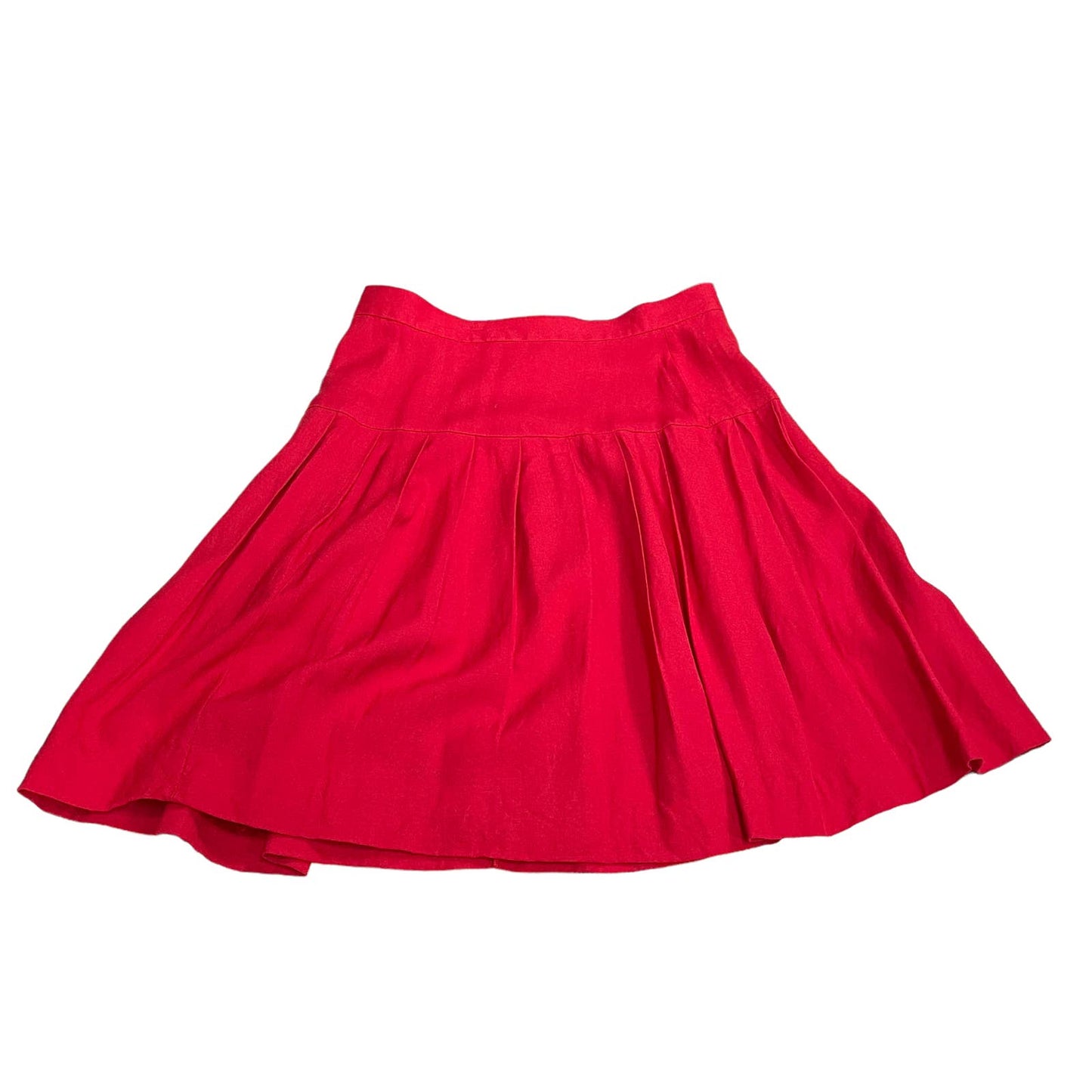90s cherry red pleated skirt / size S