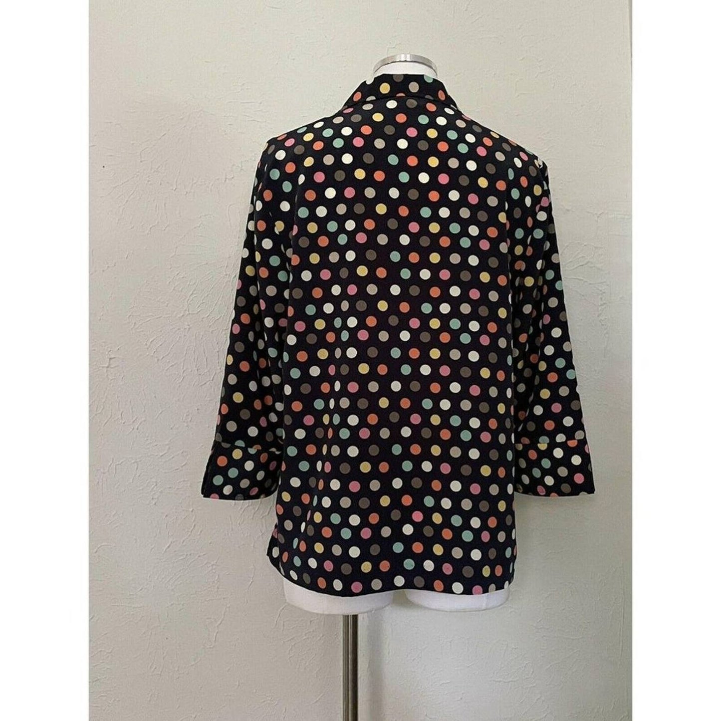 Vintage y2k polka dot blouse top medium large XL 10 12 14 button up shirt